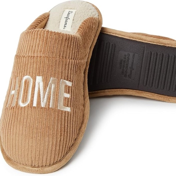 Dearfoams Men's Pull On Padded Memory Foam Slippers in Size L “Home Body” Print - Picture 5 of 5